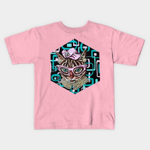 1950's Cat Kids T-Shirt by RaLiz